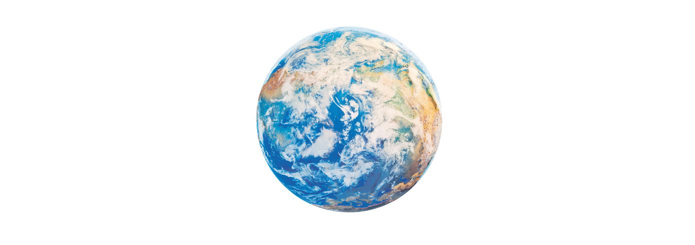 Sicht aus dem All: die blaue Erdkugel